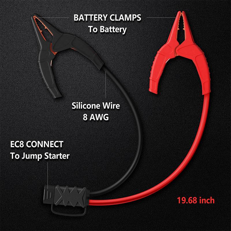 LOKITHOR Jumper Cable Clamp to EC8 Connector for Jump Starters JA301PRO, J402PRO, J2250PRO