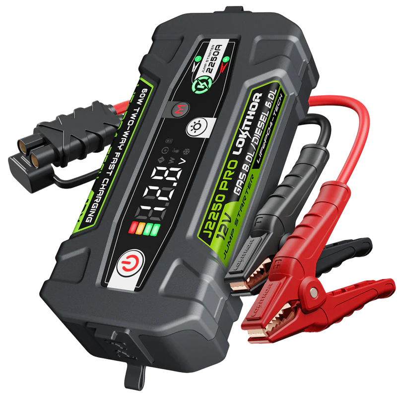 LOKITHOR Marvel 3-in-1 Multifunction Rescue Jump Starter Pack 2250A @ 12v + LED Torch + USB Power Bank - LiFePO4 Tech