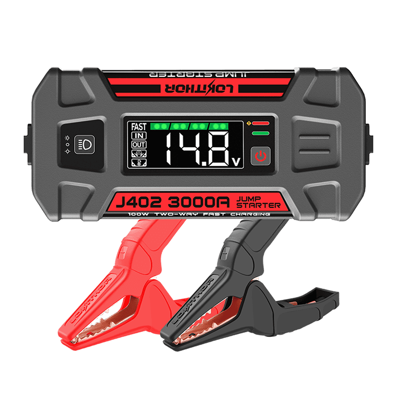 LOKITHOR Rescue 3-in-1 Multifunction Jump Starter Pack 3000A @ 12v + LED Torch + USB Power Bank