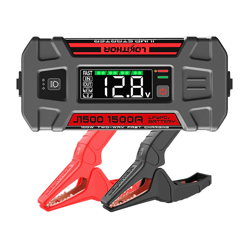 LOKITHOR Marvel 3-in-1 Multifunction Rescue Jump Starter Pack 1500A @ 12v + LED Torch + USB Power Bank - LiFePO4 Tech