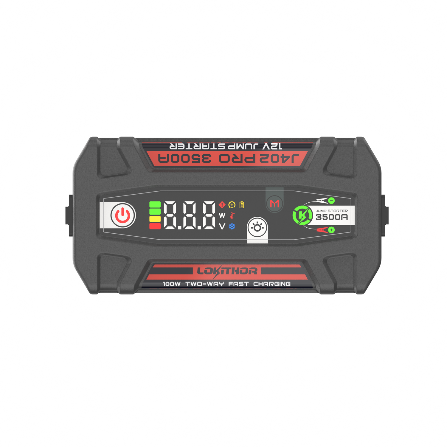 LOKITHOR Rescue 3-in-1 Multifunction Jump Starter Pack 3500A @ 12v + LED Torch + USB Power Bank