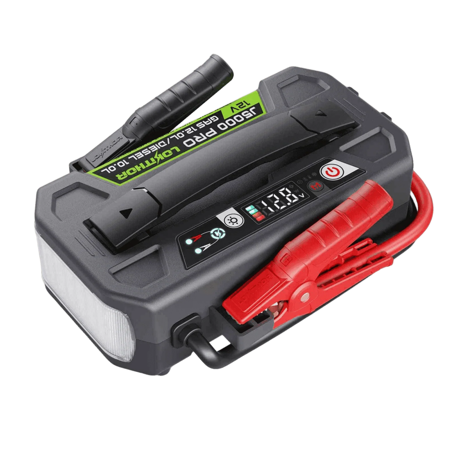 LOKITHOR Kanga 3-in-1 Multifunction Rescue Jump Starter Pack 5000A @ 12v + 400lm LED Torch + USB & DC Power Bank