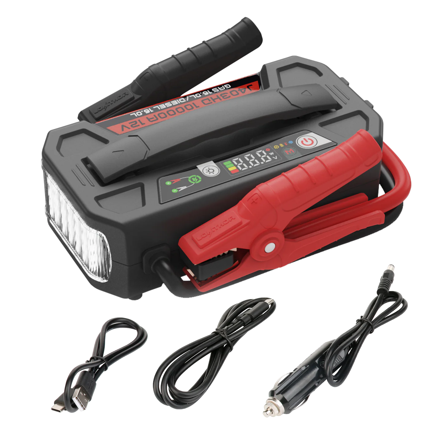 LOKITHOR Guardian 3-in-1 Workshop Multifunction Rescue Jump Starter Pack 10000A @ 12v + 400lm LED Torch + USB & DC Power Bank